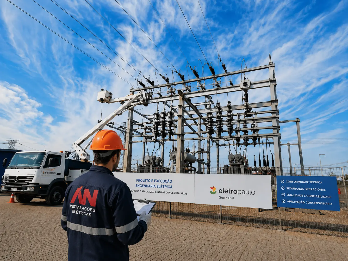 Projeto elétrico e execução junto às concessionárias